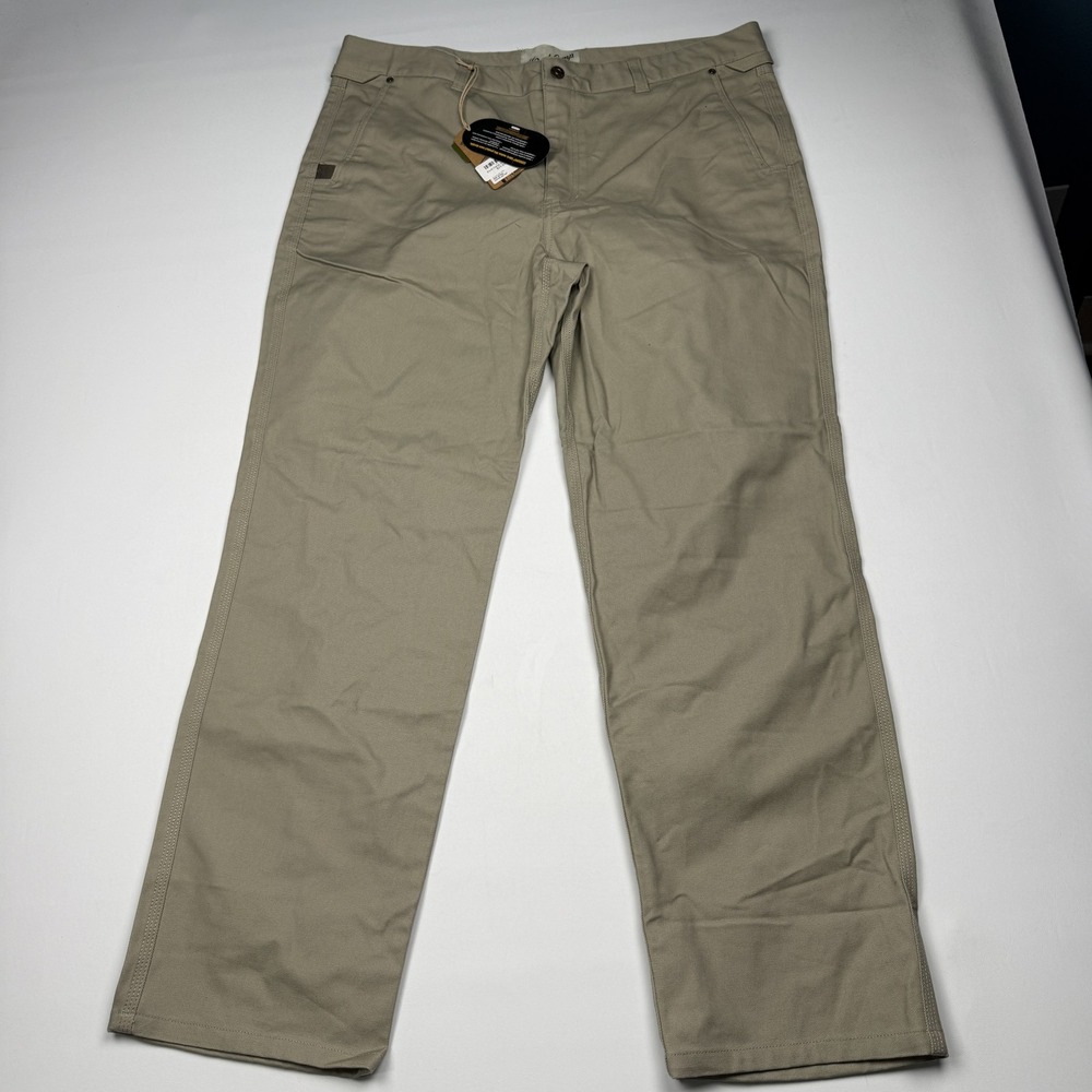 Duck Camp Pants Mens 40x32 Beige Brush Cordura Nylon Canvas Workwear Outdoor